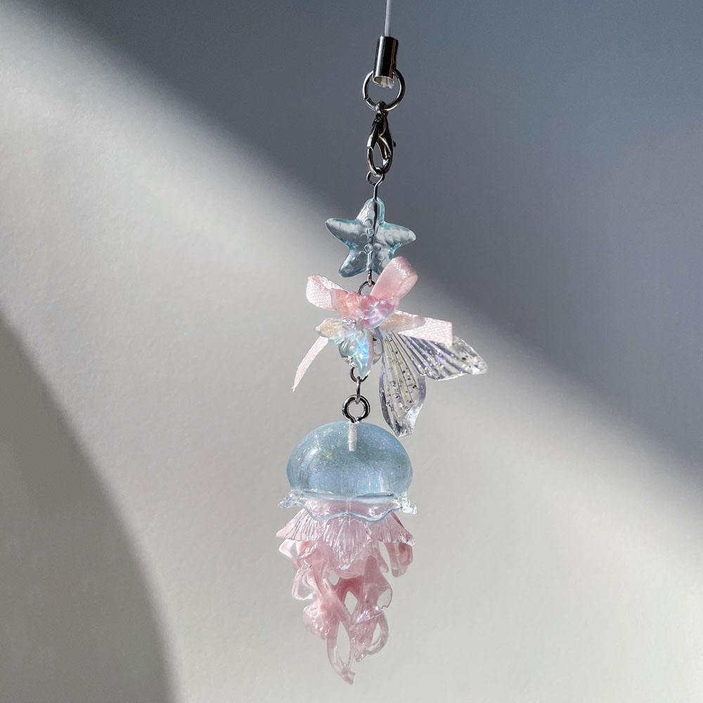 Car Accessories Bangkok - สีฟ้าแมงกะพรุนสีชมพู Charm ปลาดาว Mermaid Fishtail โบว์ลูกปัด