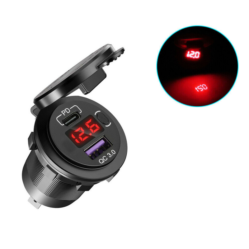 Car Accessories Qc - แบบพกพา QC 3.0 + PD Dual