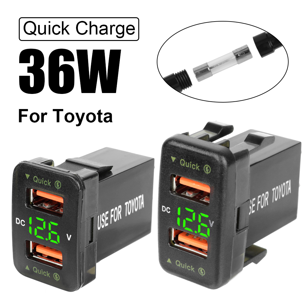 Car Accessories Qc - LED รถอุปกรณ์เสริม Power Adapter สําหรับ Toyota