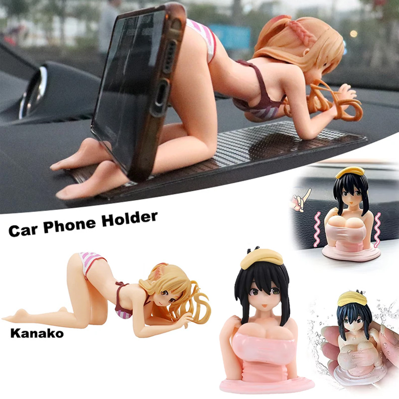 Car Accessories Bangkok - ที่ยึดโทรศัพท์มือถือในรถยนต์รูปสาวอนิเมะ ตกแต่งคอนโซลหน้ารถ แบบบิกินี่ กระต่ายน้อย ติดช่องแอร์ เต้นได้