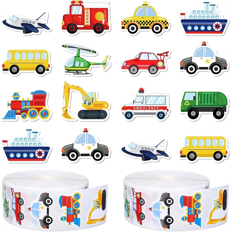Car Accessories Under 500 - 500 ชิ้น สติ๊กเกอร์รถบรรทุก สติ๊กเกอร์ติดรถยนต์สำหรับเด็กชาย เด็กหญิง สติ๊กเกอร์ก่อสร้างสำหรับครู