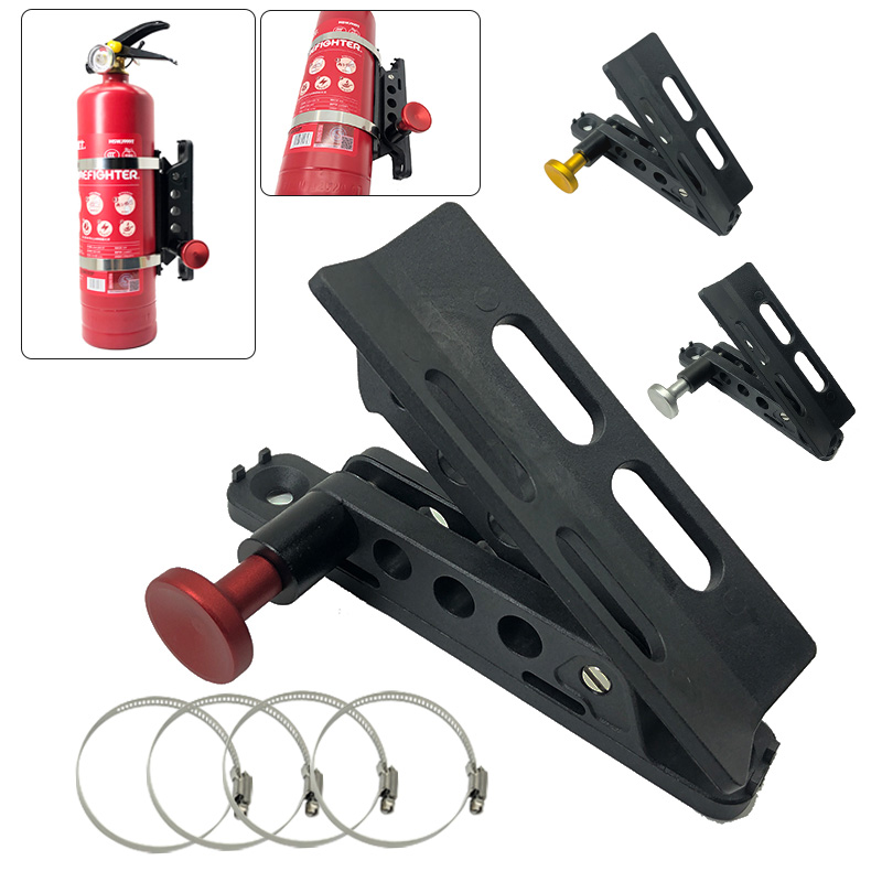Car Accessories Must Have - สีแดงเครื่องดับเพลิง Mount ผู้ถือขวดอลูมิเนียมสําหรับ Jk Jku Jl