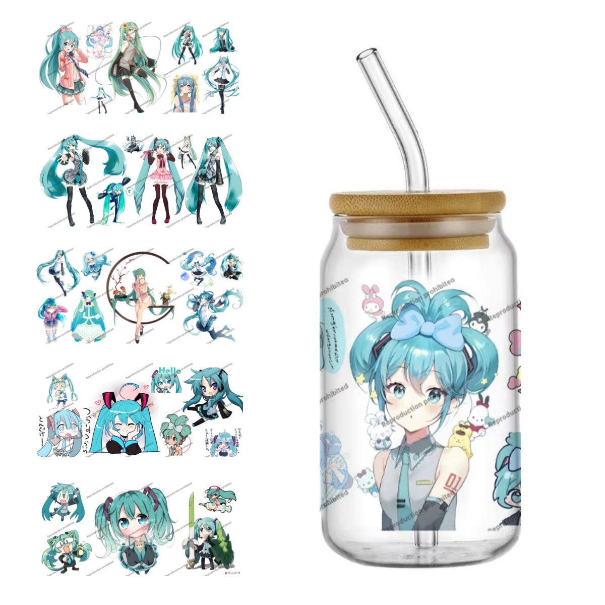 Car Accessories Ebay - สติกเกอร์ติดแก้ว Hatsune Miku UV DTF ขนาด