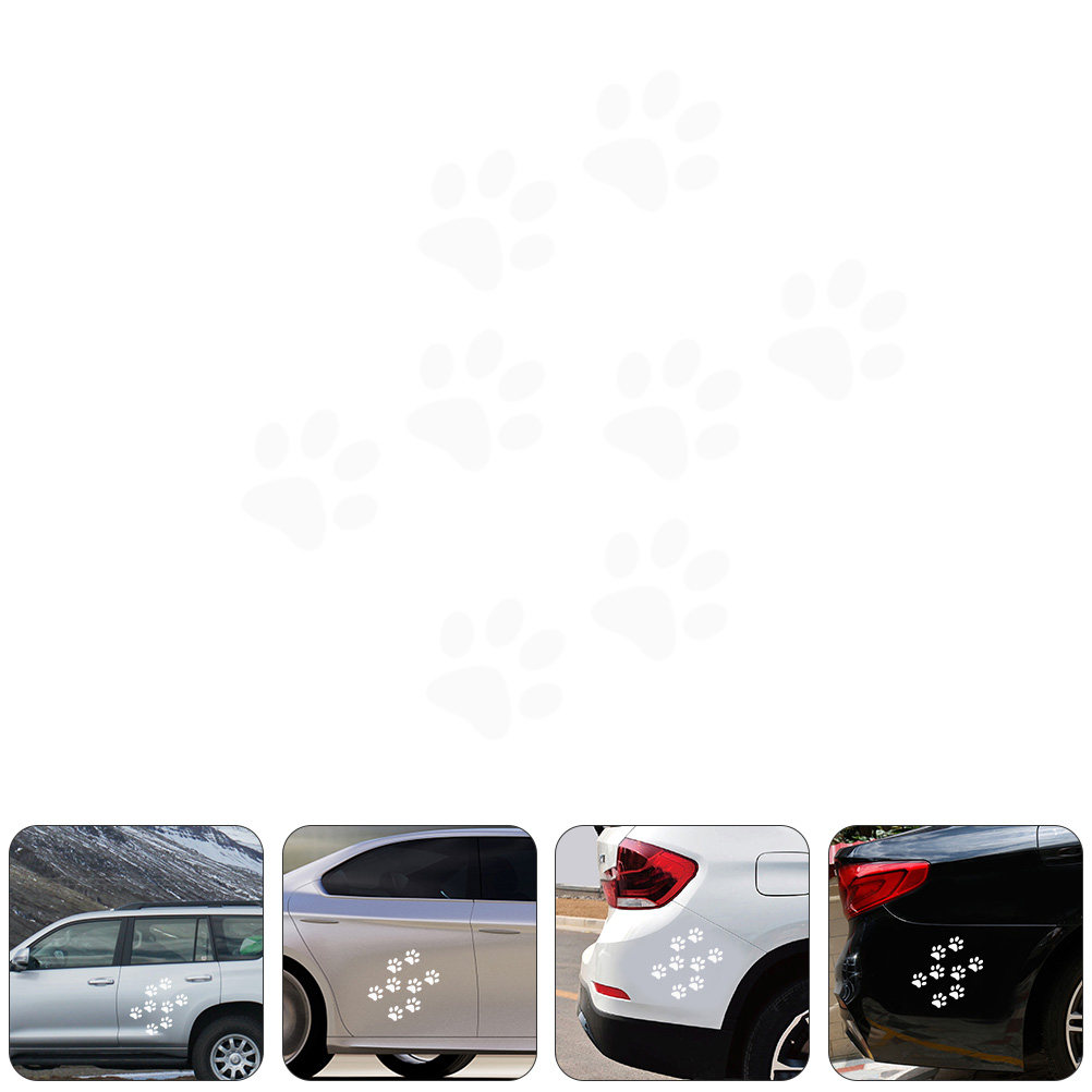 Car Accessories Sticker - สติกเกอร์ติดรถยนต์ลายรอยเท้าแมว 24 ชิ้น สติกเกอร์ตกแต่ง PVC คุณภาพพรีเมียม