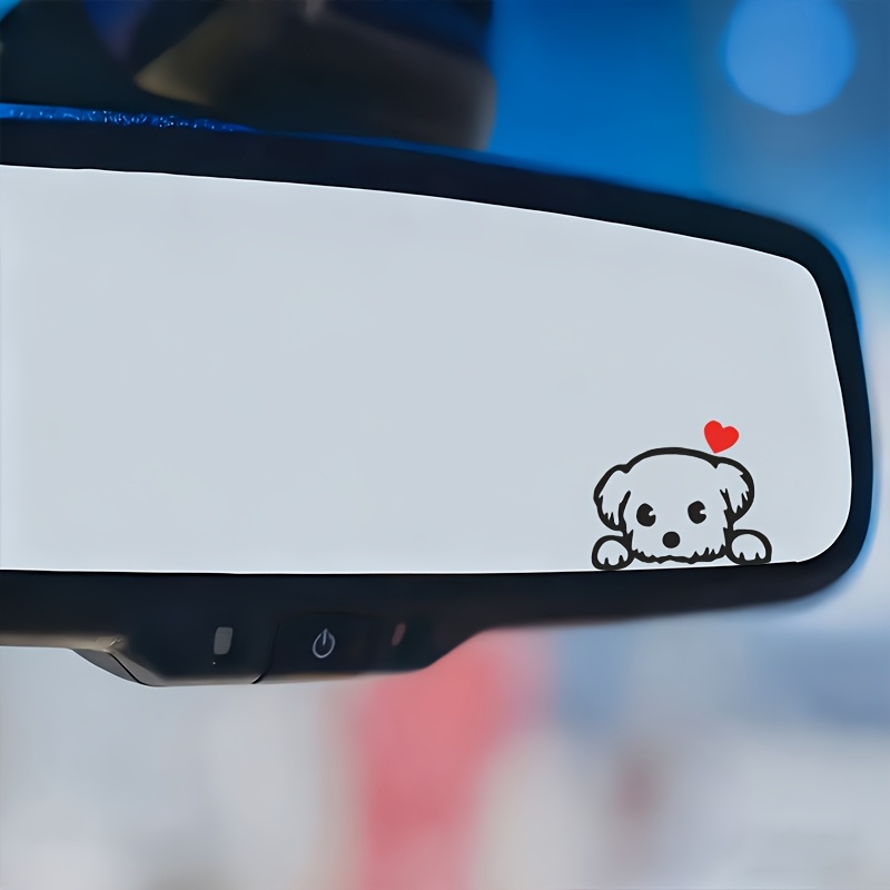 Car Accessories Ebay - สติ๊กเกอร์ไวนิลลายการ์ตูนสุนัขน่ารัก 2 ชิ้น สำหรับตกแต่งรถยนต์ SUV มอเตอร์ไซค์