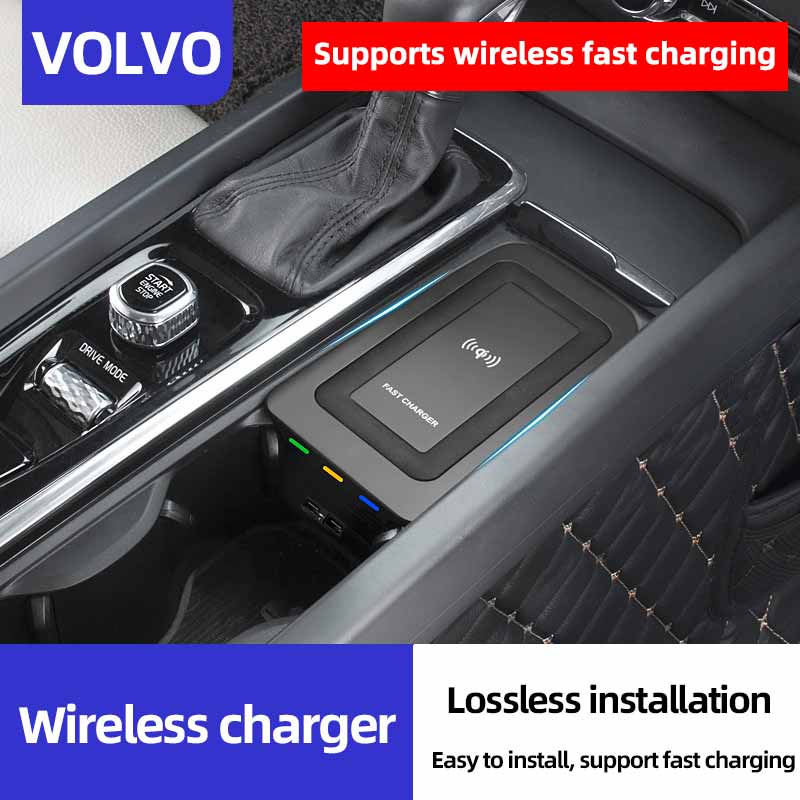 Volvo Car Accessories Xc60 - ที่ชาร์จไร้สายสำหรับใช้ในรถแผ่นชาร์จโทรศัพท์มือถือแบบพิเศษ18-2023 V90 S90 XC60ใหม่ XC90 Volvo