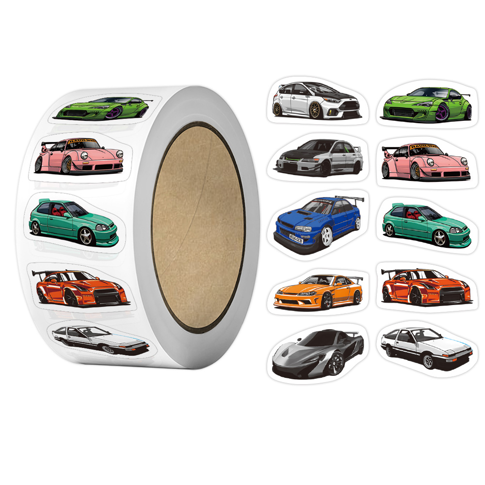 Car Accessories Under 500 - สติกเกอร์รถสปอร์ตขนาดเล็ก 500 ชิ้น สำหรับเด็ก สติกเกอร์ยานพาหนะสำหรับเด็กผู้ชาย ของตกแต่ง