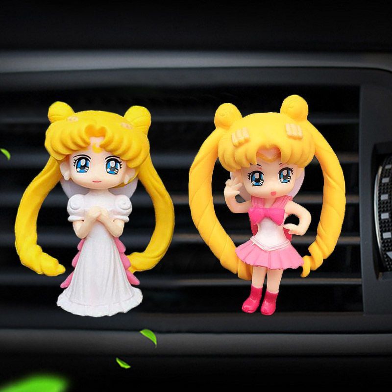 Car Accessories Perfume - คลิปน้ำหอมติดช่องแอร์ลายเซเลอร์มูน น้ำหอมปรับอากาศในรถยนต์ คลิปอโรมาเธอราพี น่ารัก ของตกแต่งภายในรถยนต์