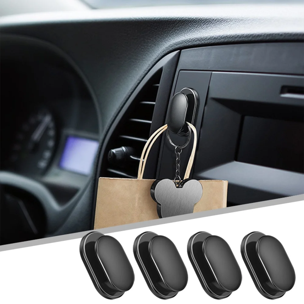 Car Accessories For Dashboard - ตะขอแขวนในรถยนต์ขนาดเล็กสำหรับเก็บของภายในรถ ใช้แขวนสาย USB หูฟัง กุญแจ ติดตั้งง่ายด้วยกาวในตัว