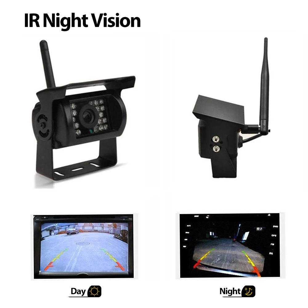 Rear Camera For Car - กล้องมองหลังไร้สาย HD ขนาด 7 นิ้ว สำหรับรถบรรทุก