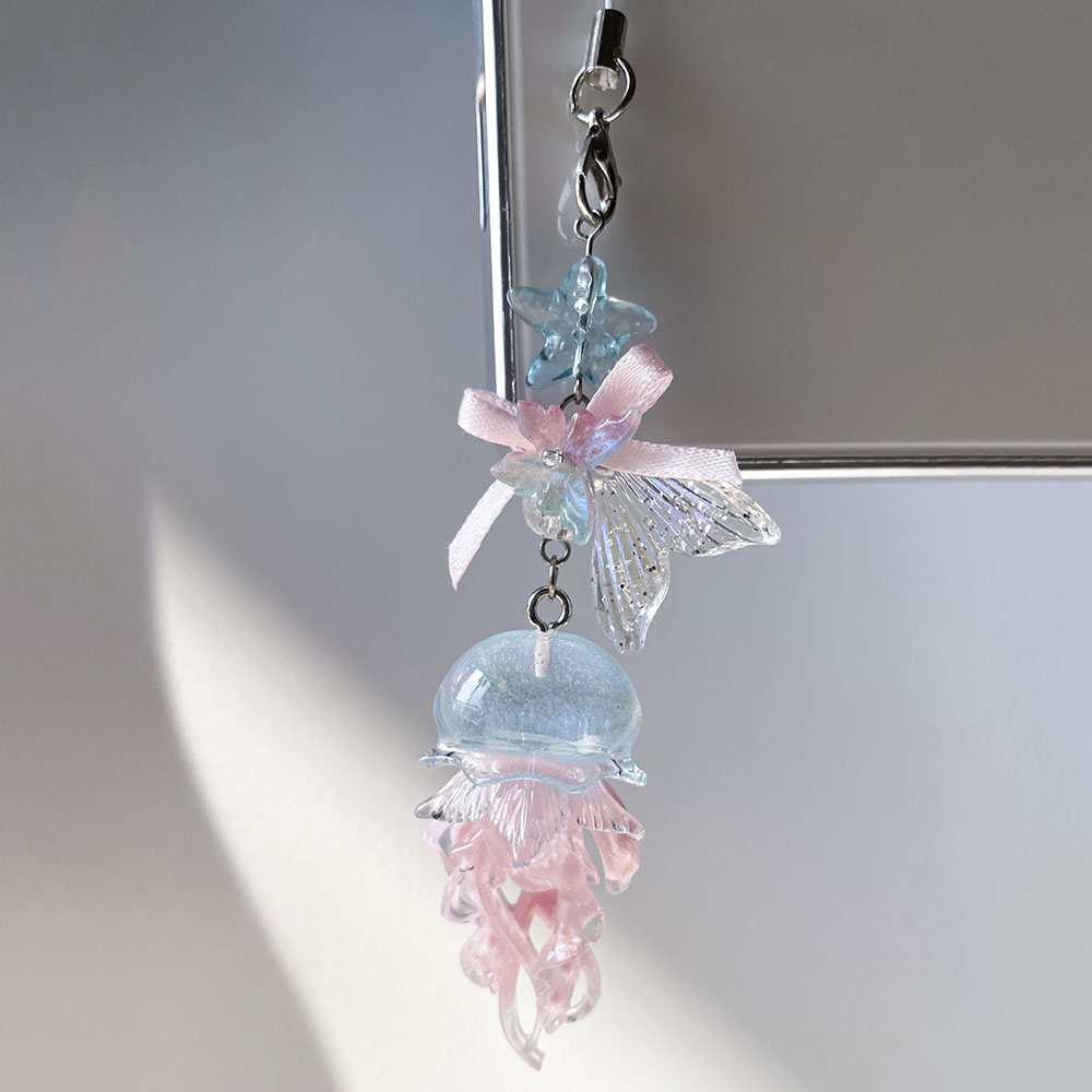 สีฟ้าแมงกะพรุนสีชมพู Charm ปลา - Car Accessories Bangkok บทวิจารณ์และราคา