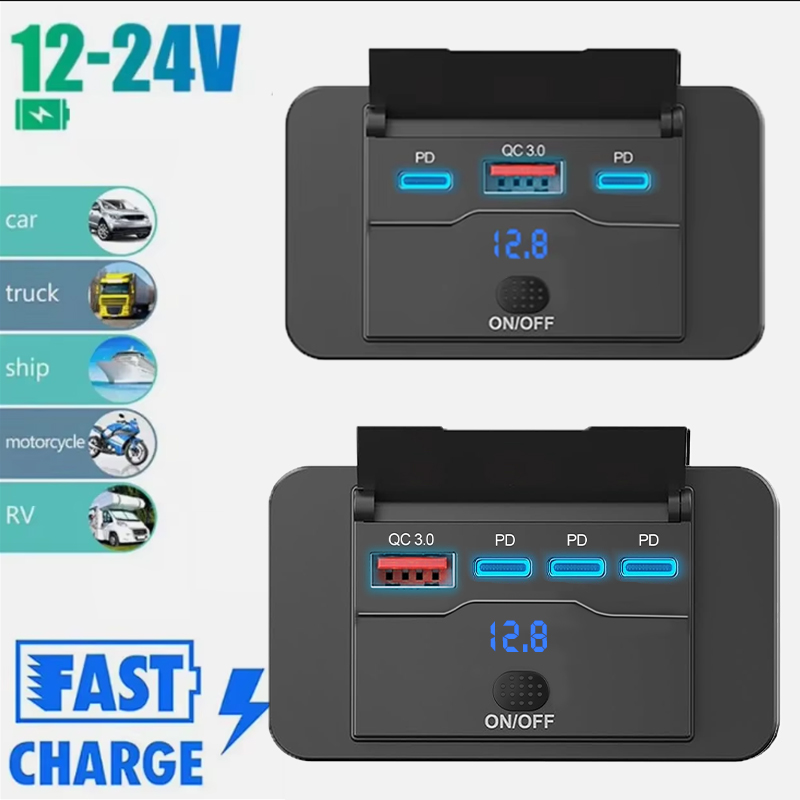 ที่ชาร์จในรถยนต์แบบ USB 3 ช่อง - Car Accessories Qc บทวิจารณ์และราคา
