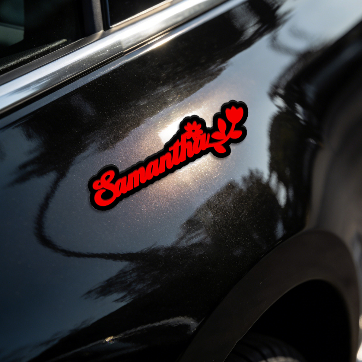 สติกเกอร์ติดรถยนต์ลายดอกไม้ กั - Car Accessories Sticker บทวิจารณ์และราคา