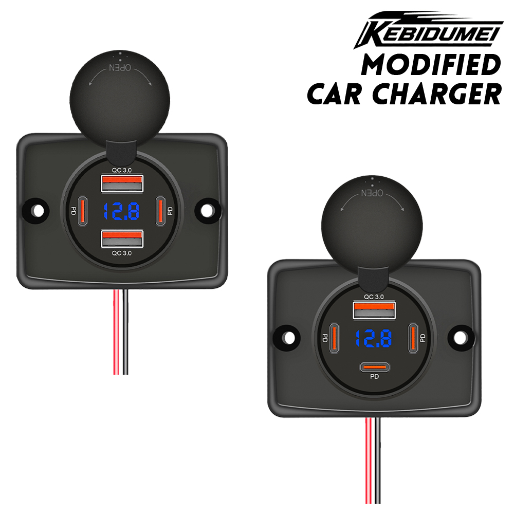KEBIDUMEI PD+QC 4 พอร์ตที่ชาร์ - Car Accessories Qc บทวิจารณ์และราคา