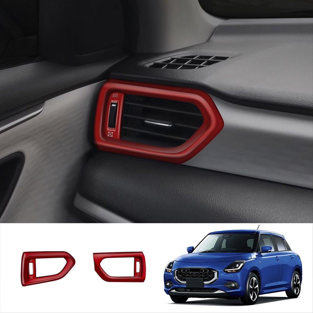 สติ๊กเกอร์ตกแต่งช่องแอร์คอนดิช - Car Accessories For Dashboard บทวิจารณ์และราคา